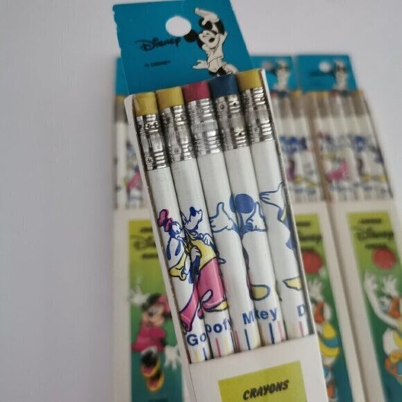 Vintage Disney Character Pencils 5 Packs of 5 Mickey Minnie Daisy Donald SEALED - Picture 3 of 6